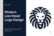 Modern Lion Head Logo Design, a Branding & Logo Template by Brand_Hero (Thumbnail 1 of 5)