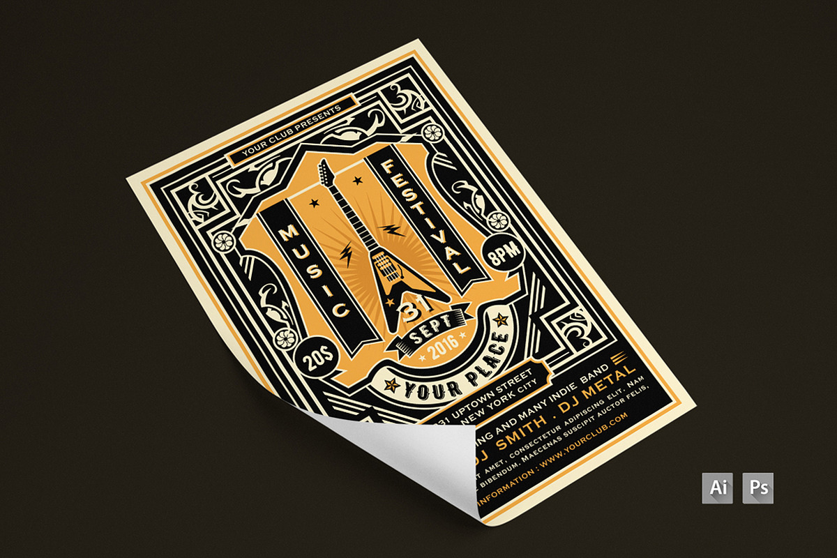 Music Festival Flyer, a Flyer Template by Totem Design Studio (Photo 5 of 5)