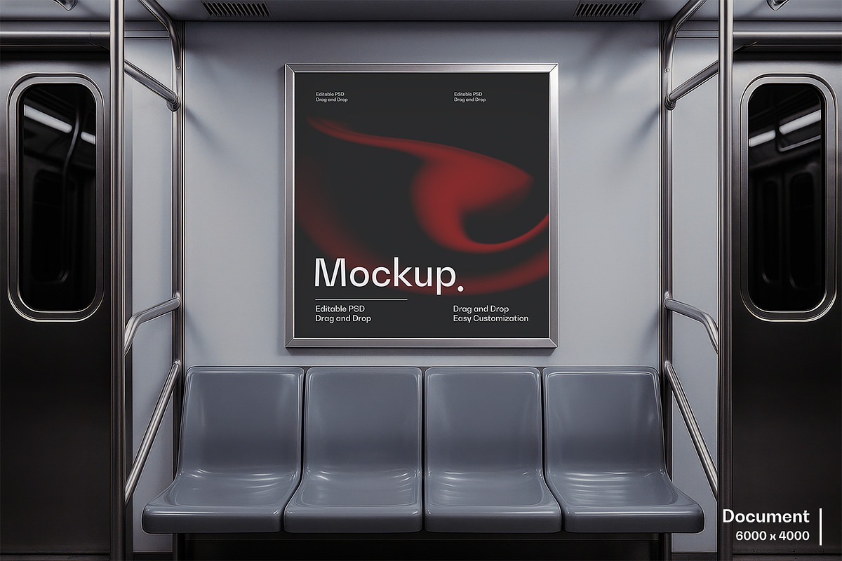Subway Station Billboard Mockup, an Advertising Mockup by RamStudio2 (Photo 7 of 7)