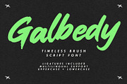 Galbedy Timeless Brush Script Font, a Handwritten Font by Maulana Creative (Thumbnail 1 of 7)