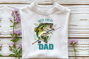 Retro Reel Great Dad Png Fishing Dad, an Illustration by DreamArtGraphic (Thumbnail 3 of 4)