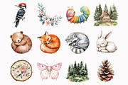 Cute Forest Animals Clip Art, an Illustration by Design Market (Thumbnail 5 of 5)