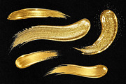 70 Golden Brush Stroke Elements, an Object Graphic by smishura (Thumbnail 5 of 7)
