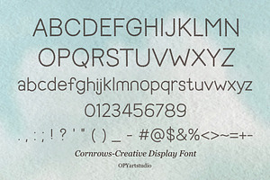 Cornrows - Creative Display Font