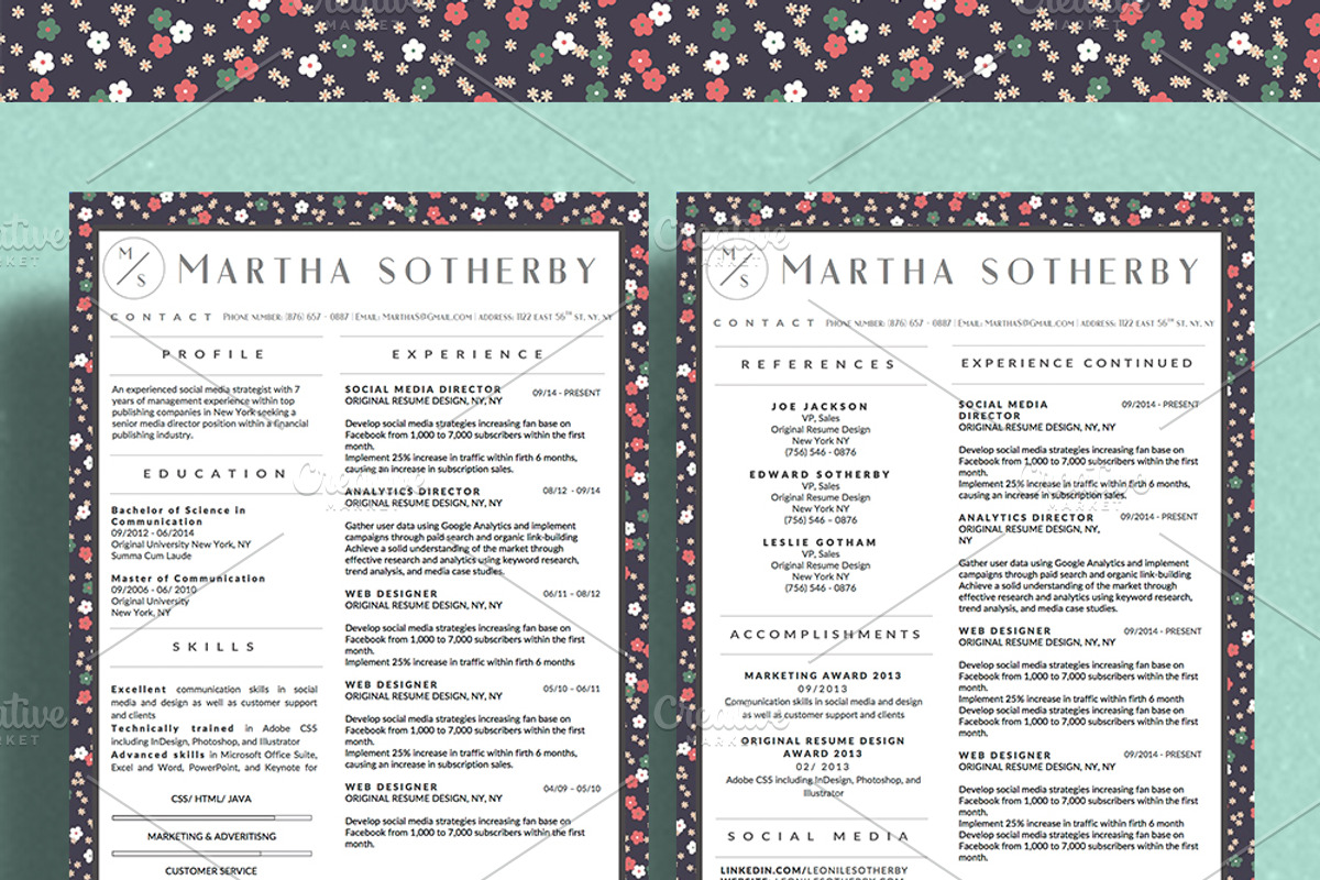 Sotherby Resume CV Collection Word, a Resume Template by Stand Out Shop (Photo 5 of 5)