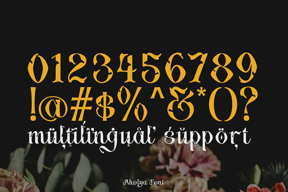 Aholya - Display Font, a Blackletter Font by TypeClassHeroes (Photo 5 of 10)
