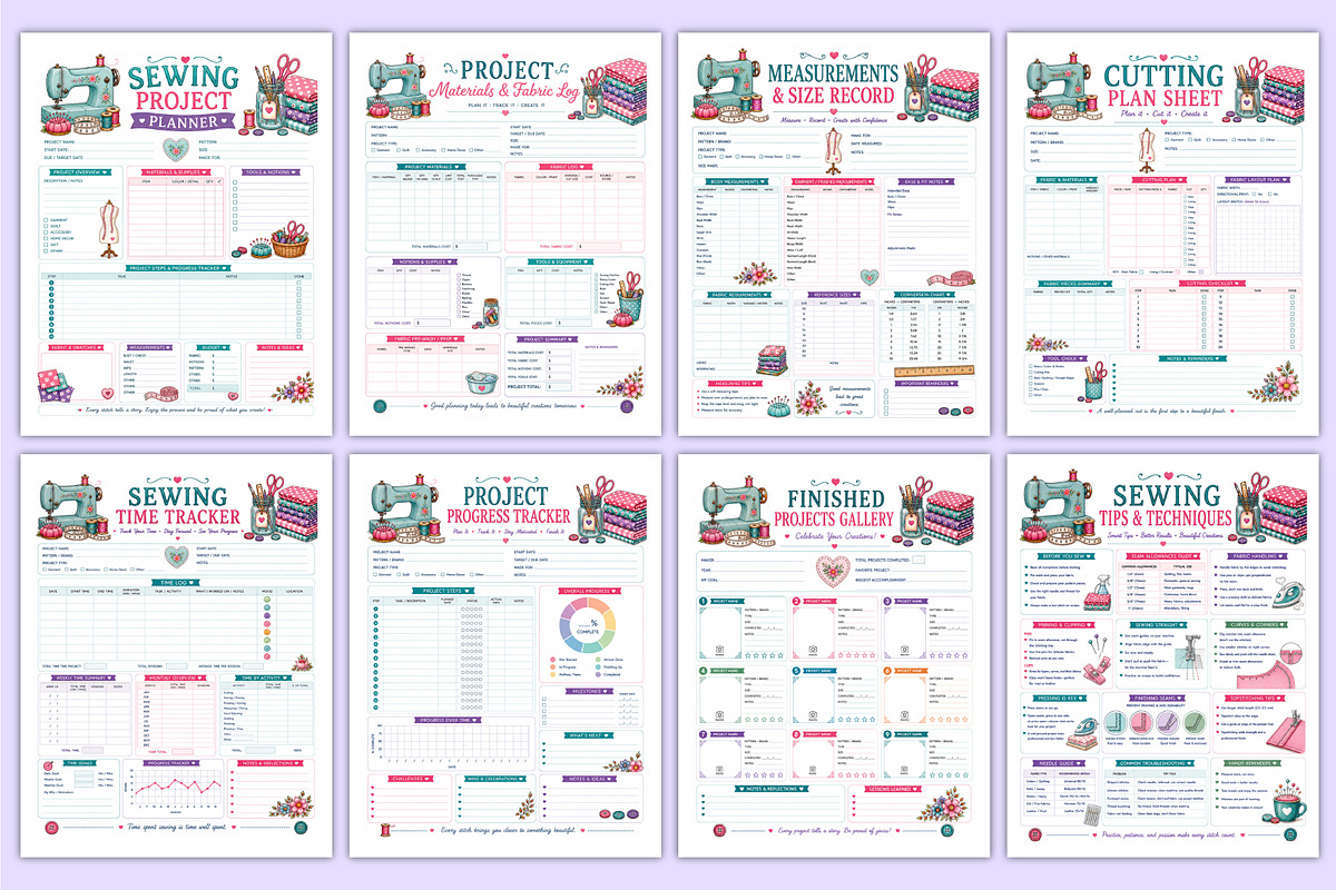 2027 Sewing Project Planner | Crafts, a Stationery Template by Mustafiz (Photo 4 of 4)