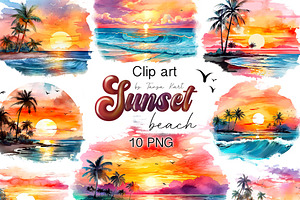 Sunset Beach Png Clipart - 10 Png