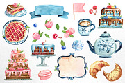 Watercolor cakes and sweets, a Food Illustration by katyabuslaeva (Thumbnail 2 of 5)