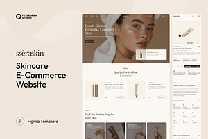 Skincare E-Commerce Website UI Figma, an UI Kit Template by peterdraw