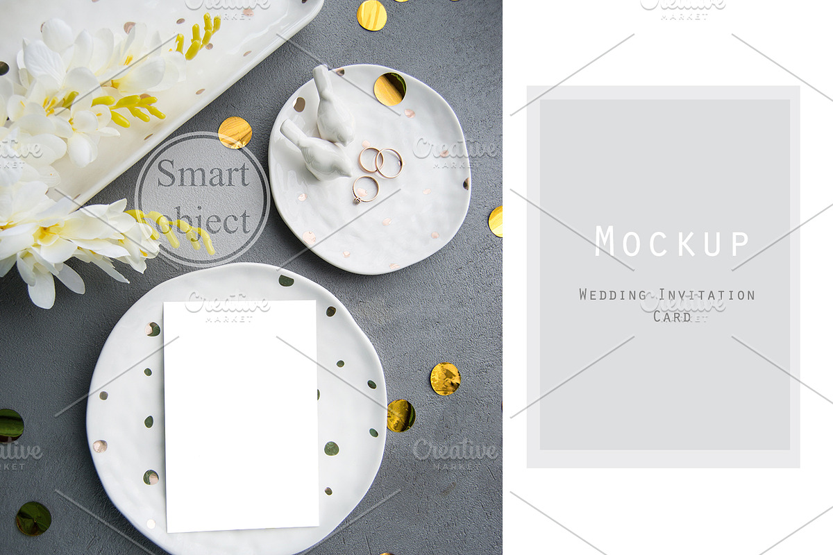 Invitation Mockup Golden Wedding, a Print Template by EkaterinaViArt (Photo 1 of 2)