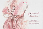 Odette. Ballet watercolor collection, a Sport Illustration by Scarlet Heath Art (Thumbnail 2 of 13)