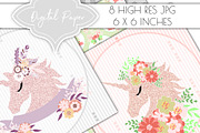 Unicorn digital paper, pattern soft, a Pattern Graphic by Personal Epiphany (Thumbnail 2 of 3)