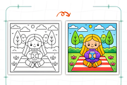 Comfy Cozy Routine Coloring Pages, a Decorative Illustration by Ink Gallery (Thumbnail 7 of 9)