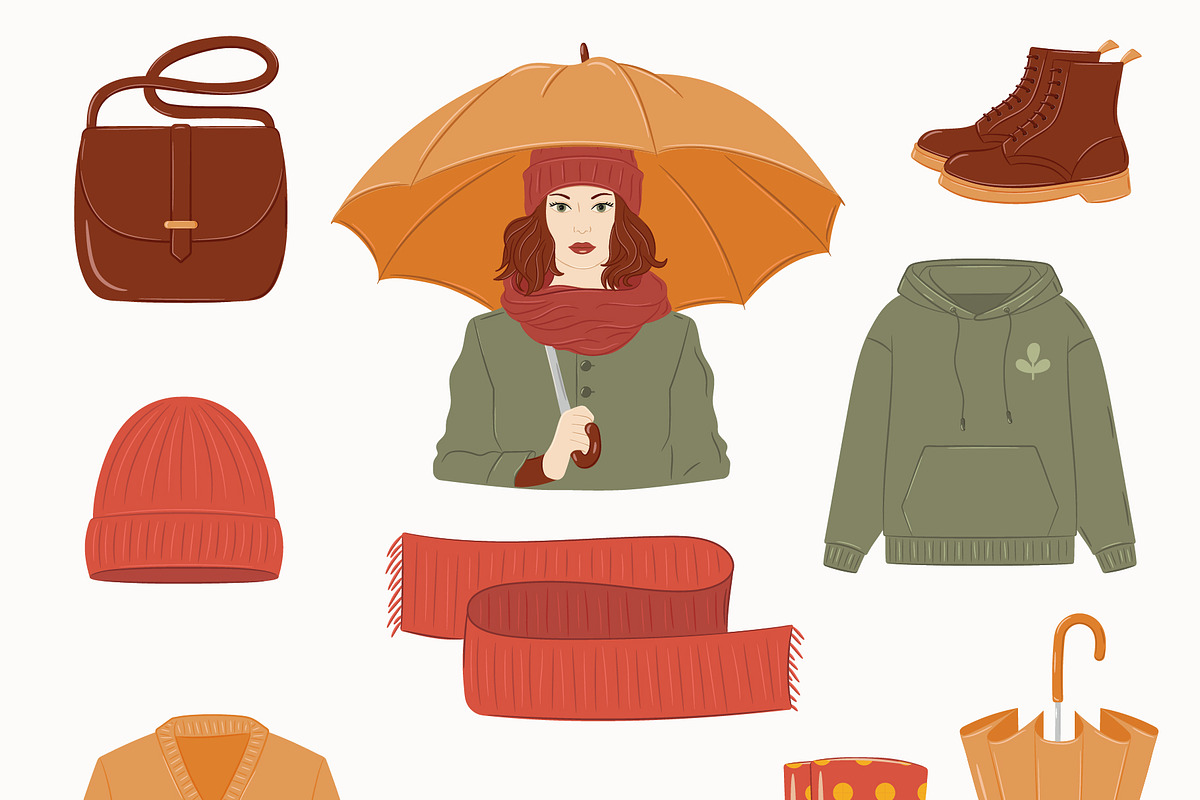 Fall season illustration set, a Seasonal Illustration by NatalieArtShop (Photo 5 of 7)