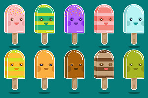 Cute and Colorful Ice Cream Set