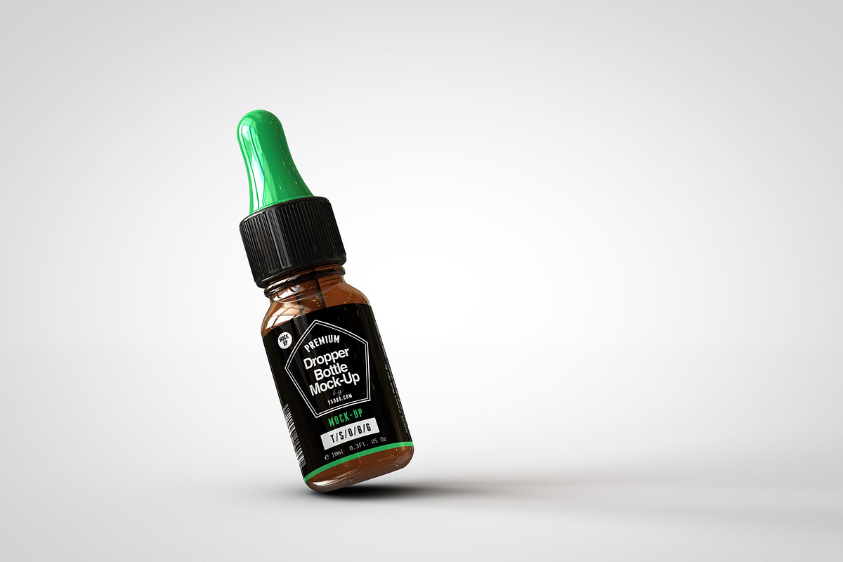 Dropper Bottle & Box Mock-Up | 10ml, a Household Mockup by TSOBG (Photo 7 of 20)
