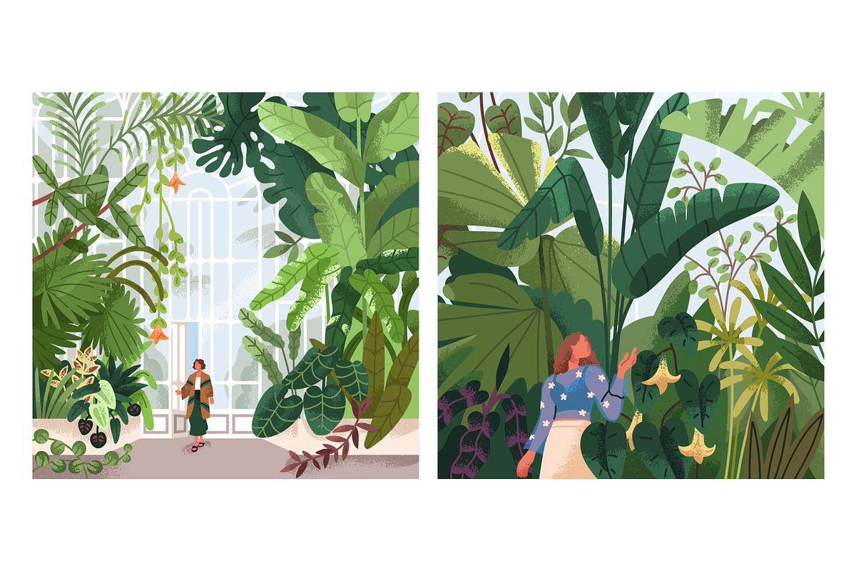 Botanical garden with green plants, a Person Illustration by Good Studio (Photo 5 of 13)