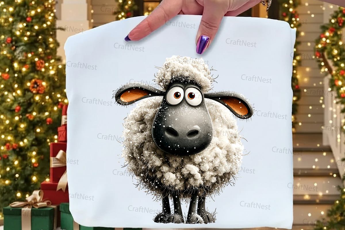 Quirky Winter Sheep Clipart, an Illustration by Craft Nest (Photo 4 of 8)