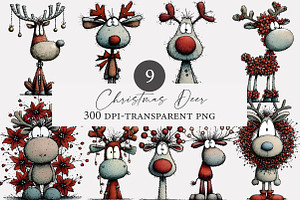 Christmas Deer clipart, an Illustration by Designworld