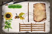 Scarecrow Watercolor Illustration, a Decorative Illustration by DioFlow (Thumbnail 4 of 6)
