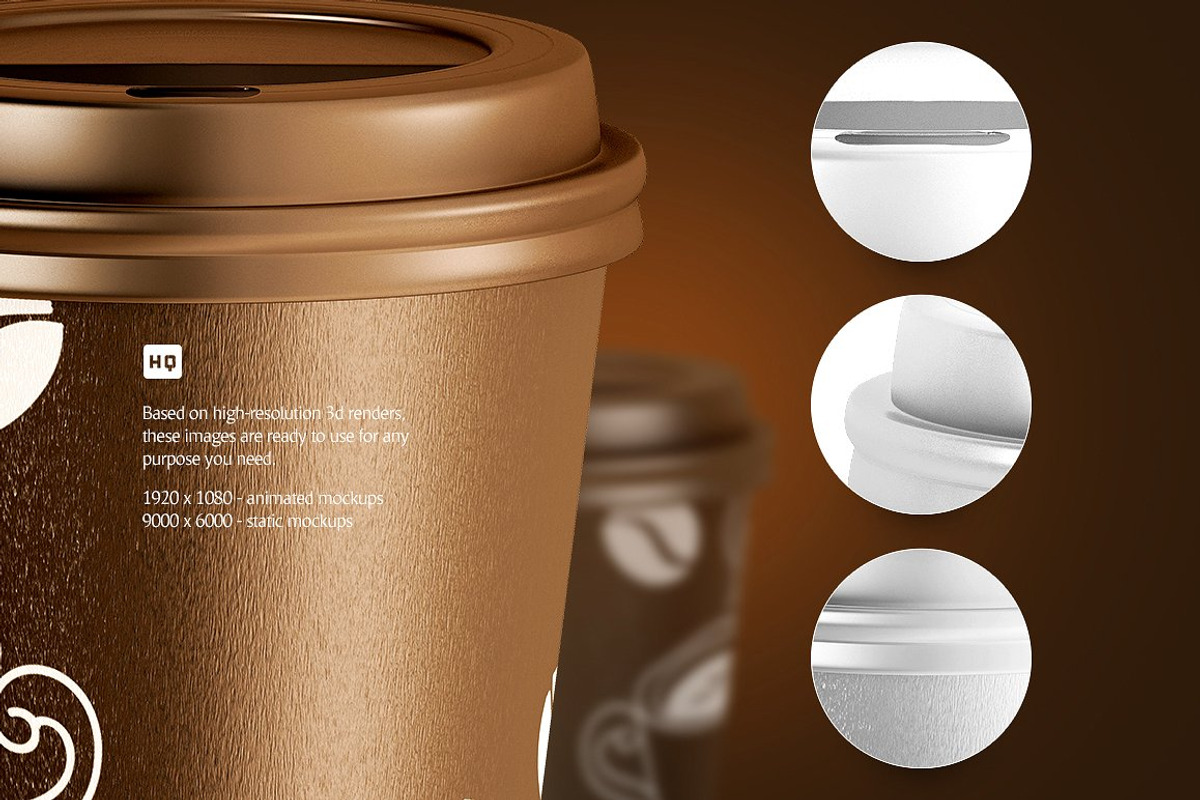 Coffee Cup Animated Mockups Bundle, a Cups & Container Mockup by rebrandy (Photo 13 of 20)