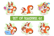 Set of Cartoon Squirrels 02. Craft, an Animal Illustration by KENO Mascots (Thumbnail 1 of 7)