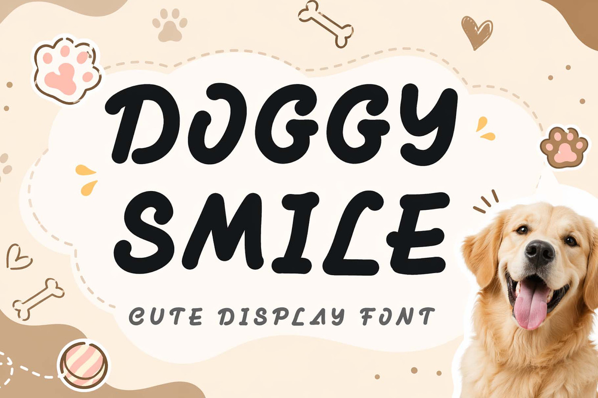 Doggy Smile, a Blackletter Font by Yoga Letter (Photo 1 of 5)