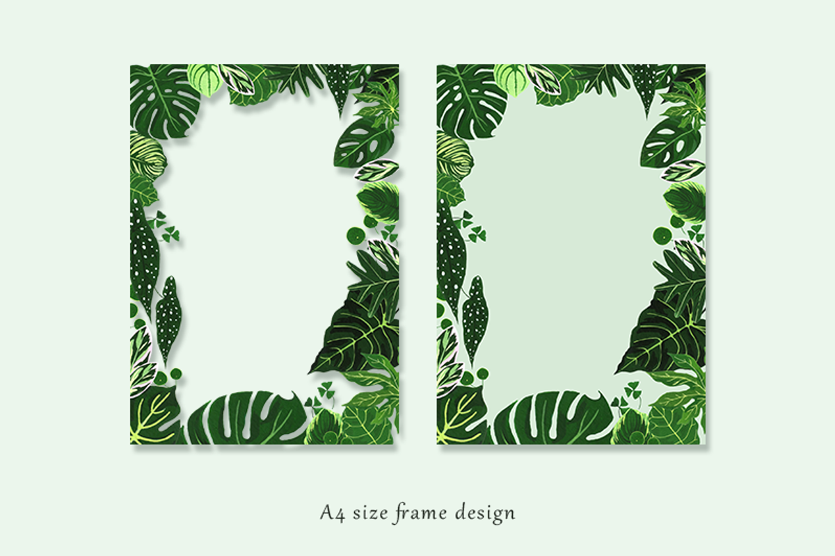 Tropical Leaves Drawing Set, a Decorative Illustration by elpple (Photo 5 of 6)