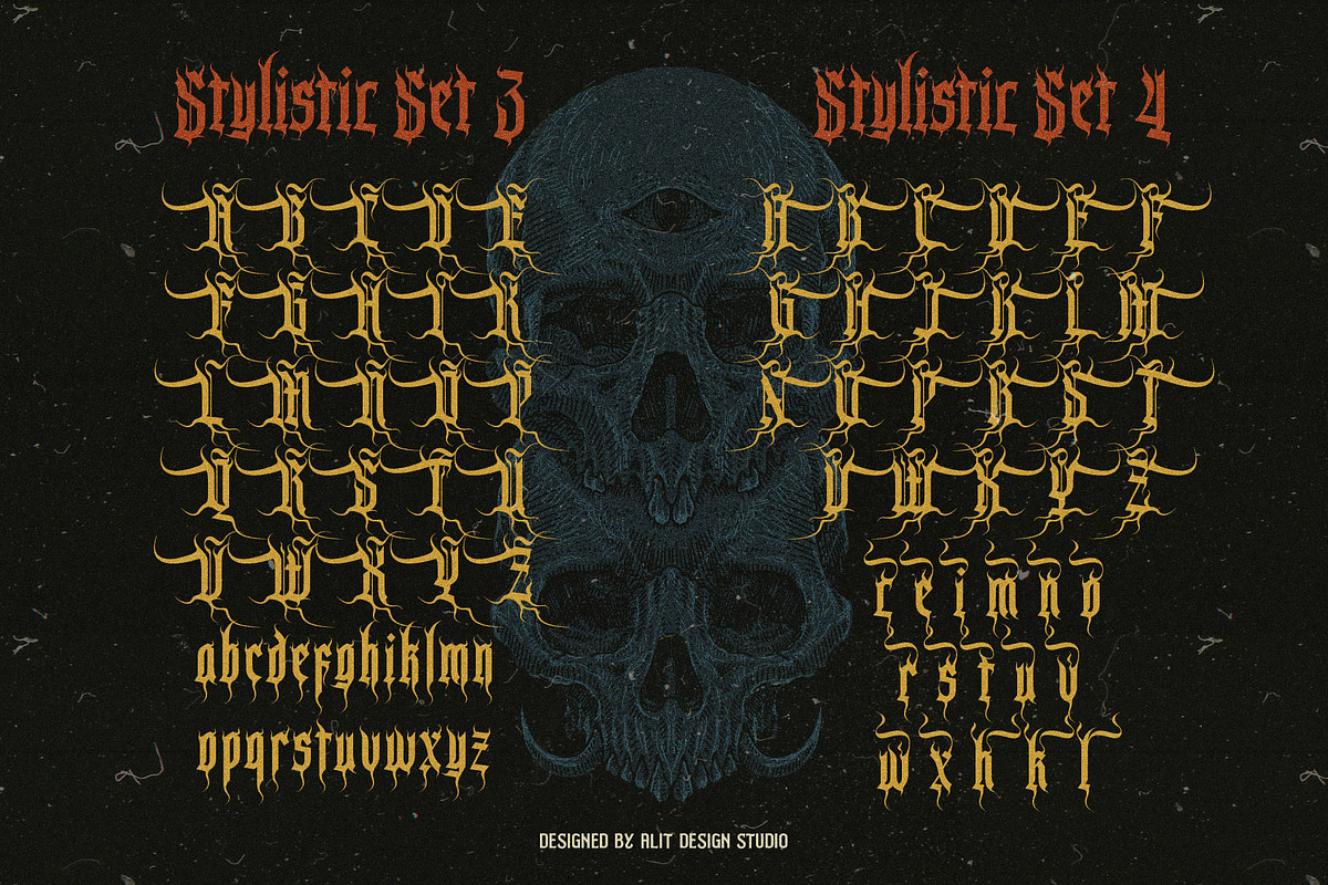 Burn Till Black Typeface, a Blackletter Font by alit design (Photo 9 of 20)