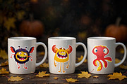 Fuzzy Fluffs - 6 Cute Monsters, a Seasonal Illustration by D R A W K M A N (Thumbnail 4 of 9)