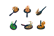 Stir Fry Cooking Illustrations, a Food Illustration by Deemak Daksina (Thumbnail 2 of 3)