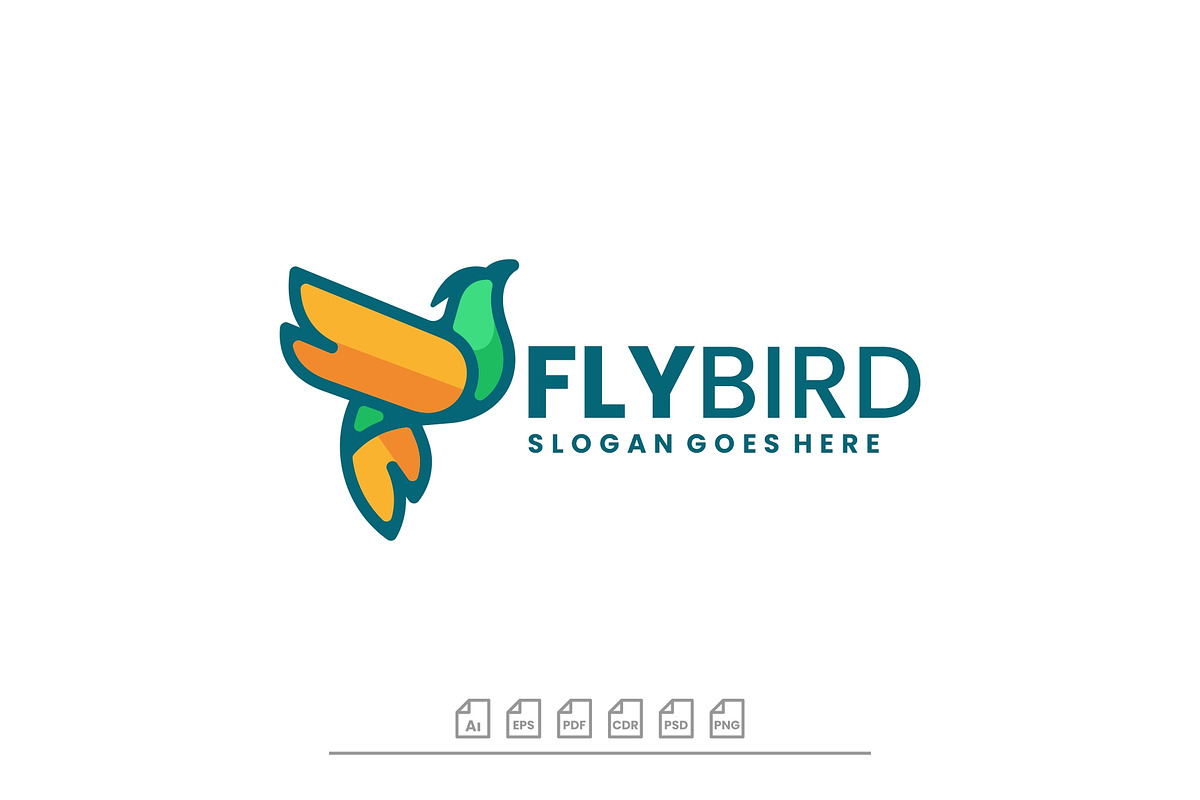 Logo Fly Bird Simple Mascot Style, a Branding & Logo Template by ARIF22GANTENG