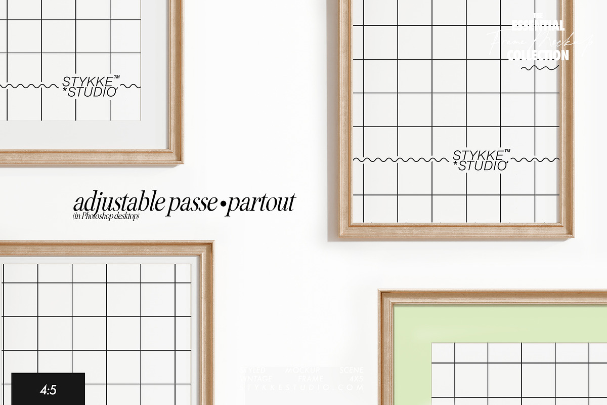 VINTAGE FRAME MOCKUP | 4:5, a Household Mockup by Stykke Studio (Photo 9 of 23)