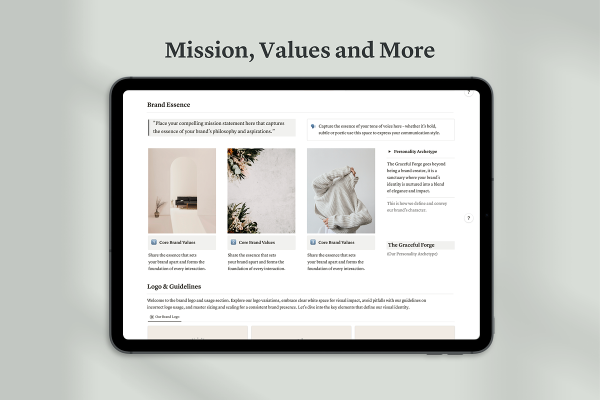 Notion Brand Guidelines Template, a Templates & Theme by Swyn.Studio (Photo 4 of 10)