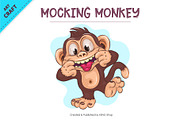 Big Bundle of Cartoon Monkeys 04., an Animal Illustration by KENO Mascots (Thumbnail 6 of 7)