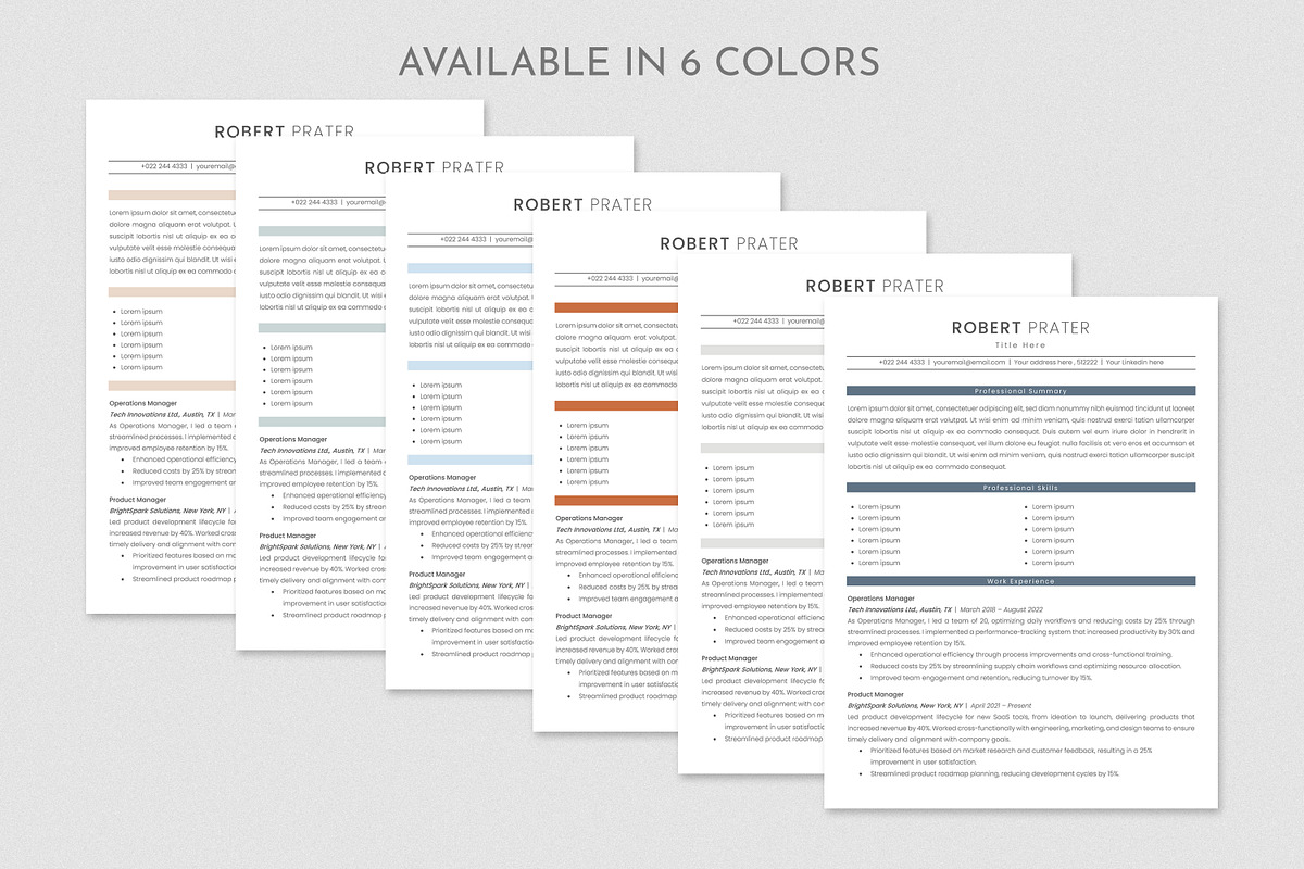 ATS Friendly Resume Template, a Resume Template by Anjum Ilyas (Photo 7 of 8)