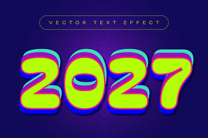 Happy New Year 2027 Text Effect, a Layer Style Add-On by CreativeShaper