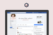 Light Facebook Cover Templates, a Social Media Template by Kimi Kinsey (Thumbnail 2 of 4)