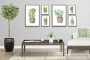 Watercolor indoor plants., an Illustration by BrushArtDesigns (Thumbnail 4 of 5)
