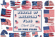 American Flags Clipart, an Object Illustration by DesignBTF (Thumbnail 1 of 4)