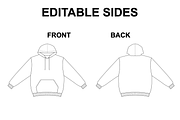 Basic Hoodie Vector Flat Mockup, a Hoody Mockup by Infinity Mockups (Thumbnail 2 of 9)