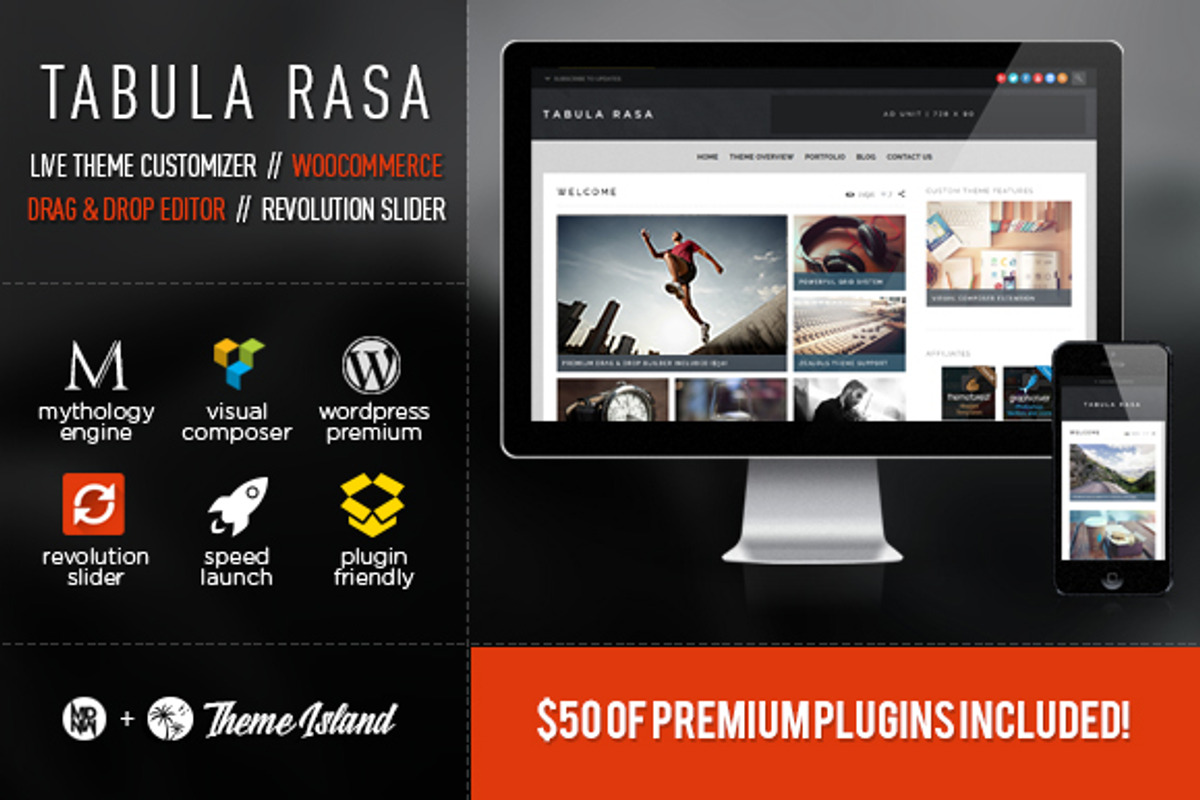 Tabula Rasa WP - Magazine/Corporate, a WordPress Template by Make Design, Not War! (Photo 1 of 4)