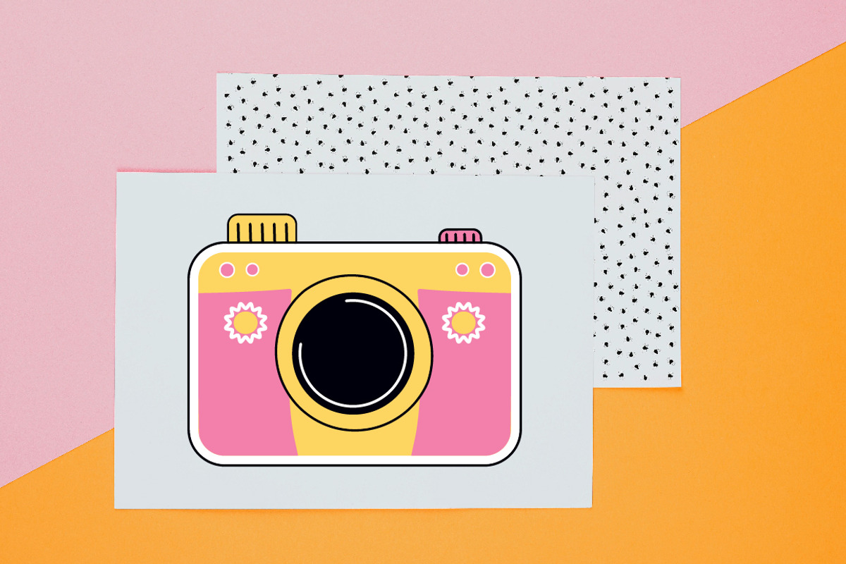 8 Cute Pink Girly Digital Camera, a Technology Illustration by jongcreative (Photo 4 of 6)