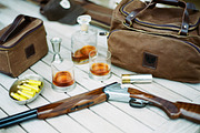 Shotgun shooting & bourbon stock photo containing shotgun and shooting, a Sports & Recreation Photo by OMC ART HOUSE (Thumbnail 2 of 2)