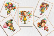 Quirky Valentine Day Girl Clipart, a Seasonal Illustration by Rose Art (Thumbnail 7 of 7)