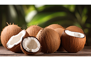 natural open coconut background ai, a Background Photo by pikepicture