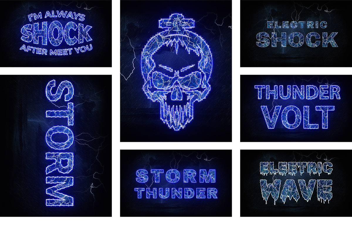 PSD Electric Editable Text Effect, a Layer Style Add-On by Photoshop Action (Photo 12 of 19)
