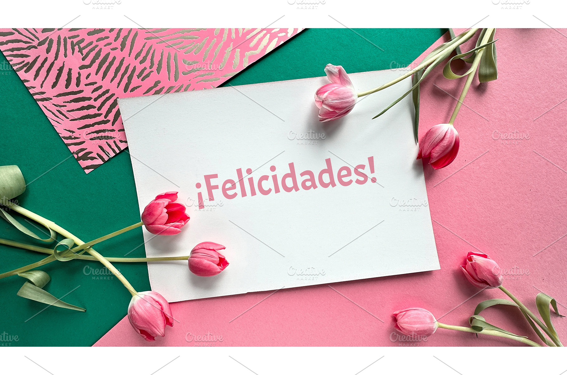 Greeting card with text Felicidades, a Photo by tilialucida