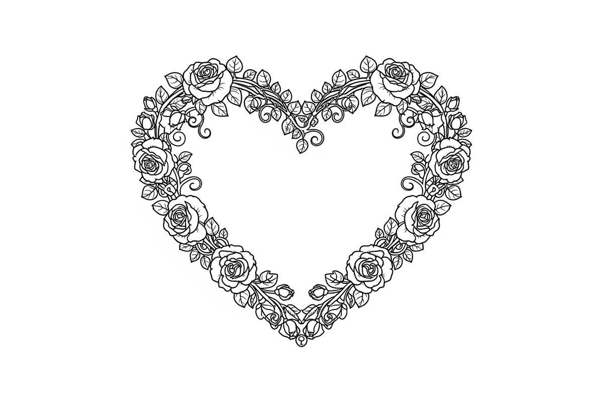 Floral Heart Frame SVG Bundle, an Illustration by Designs_River (Photo 13 of 31)
